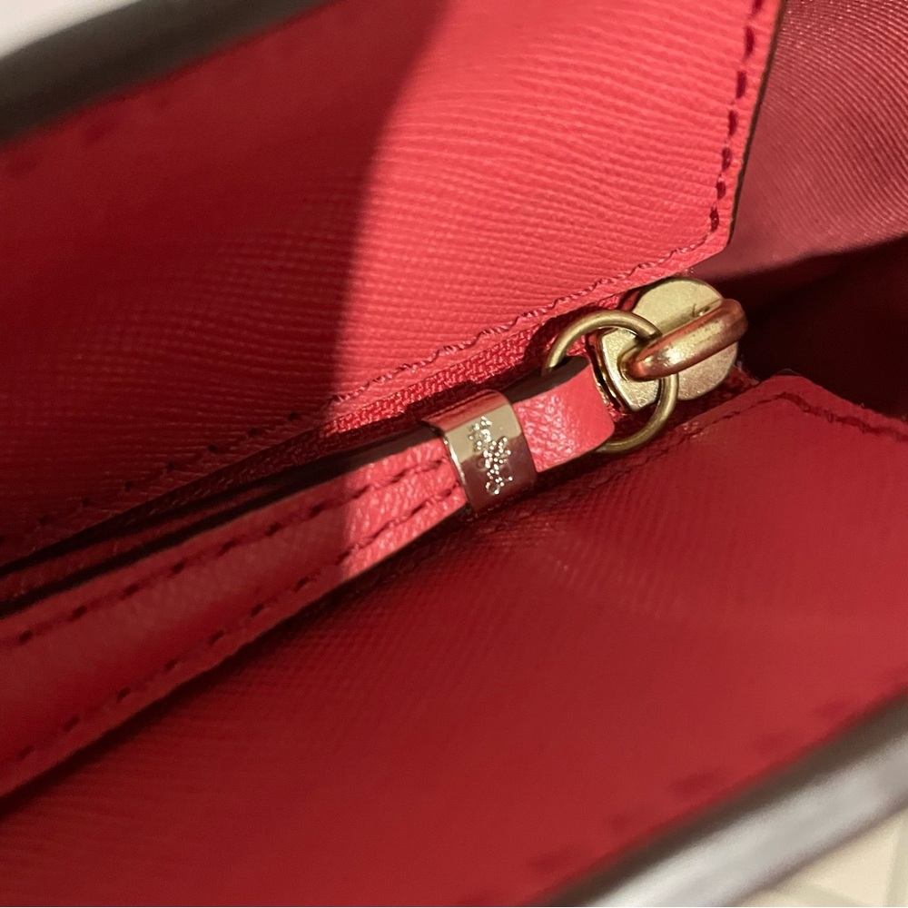 Coach Madison East West Saffiano Leather Tote, Pink with Gold Hardware - Picture 14 of 17